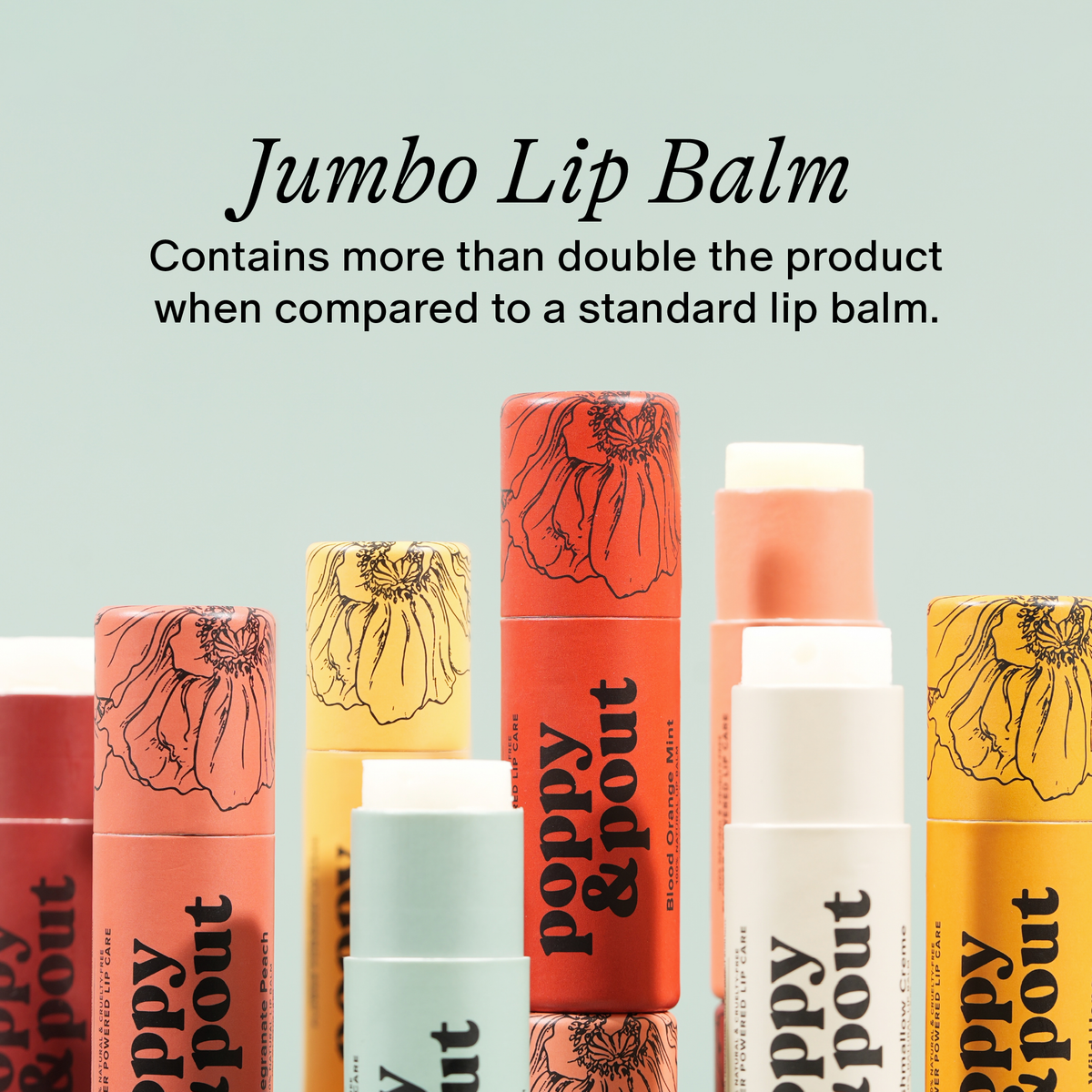 Poppy and Pout Marshmallow Creme lip balm - styled flat lay