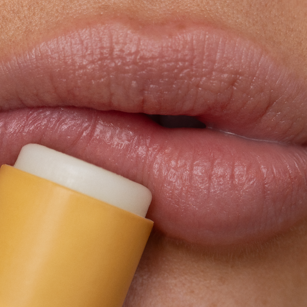 Poppy and Pout Lemon Bloom lip balm - model applying