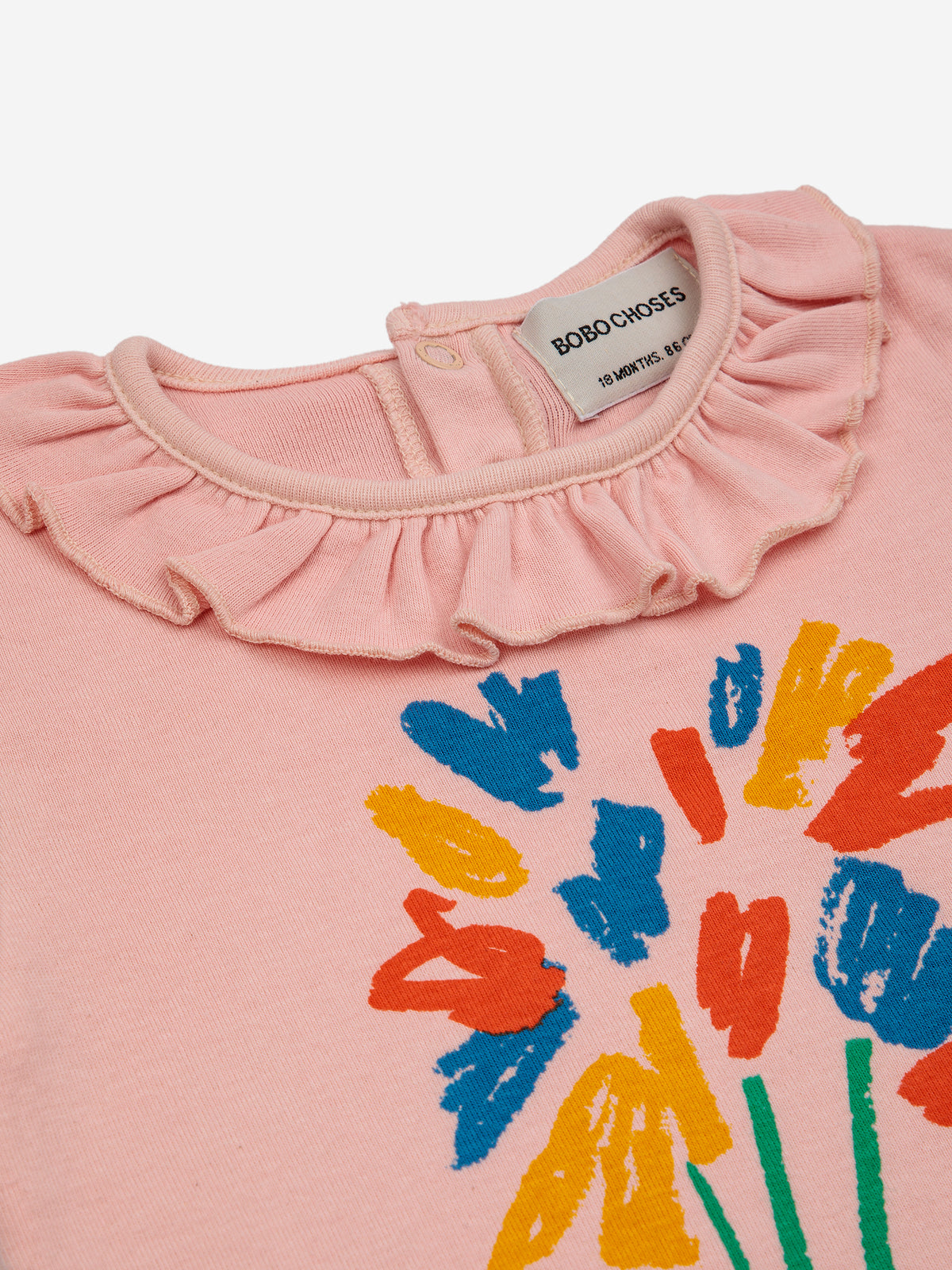 Bobo Choses BABY - Baby Fireworks ruffle collar body — product detail shot