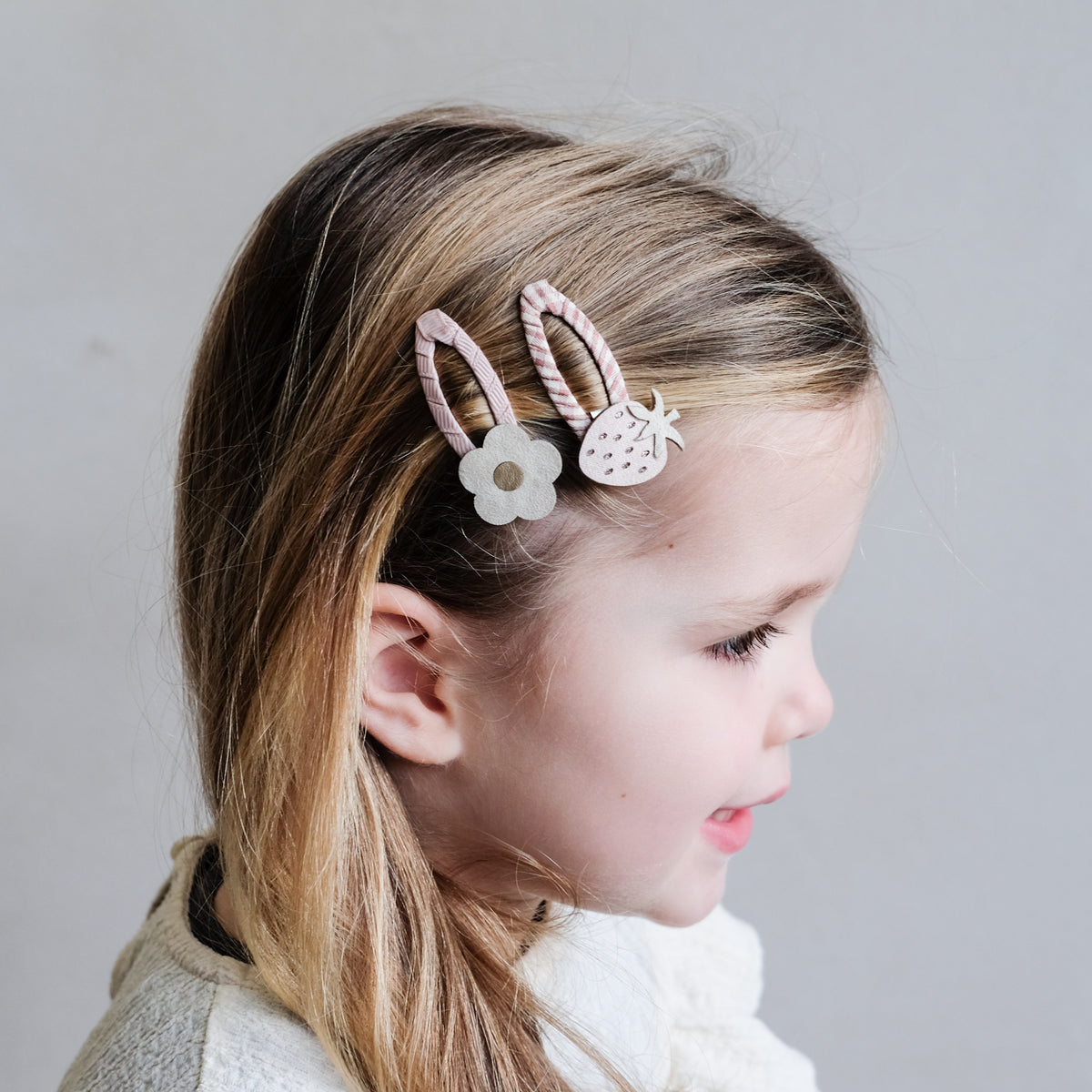 Mimi and Lula - Strawberry Clips — back view flat lay