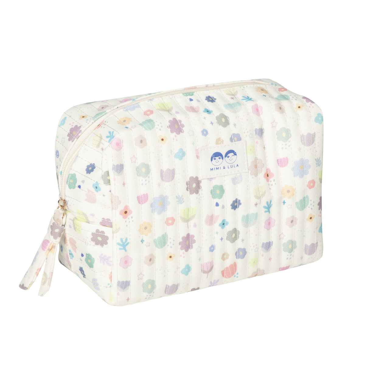 Mimi and Lula - Wash Bag- Spring Days — front view flat lay