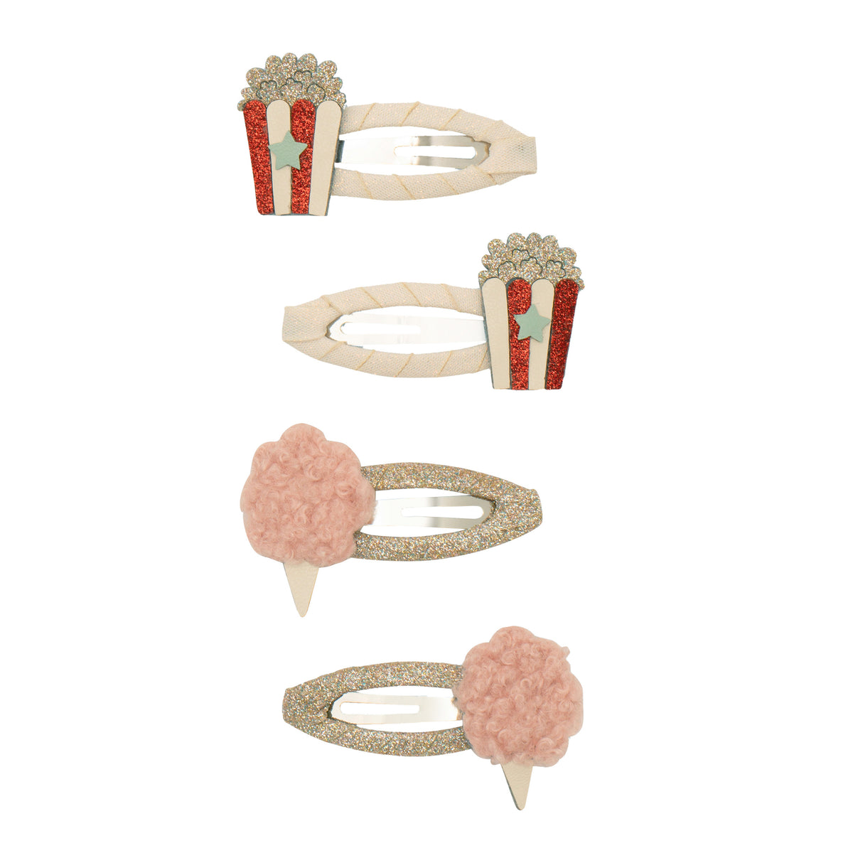Mimi and Lula - Popcorn Clips — front view flat lay