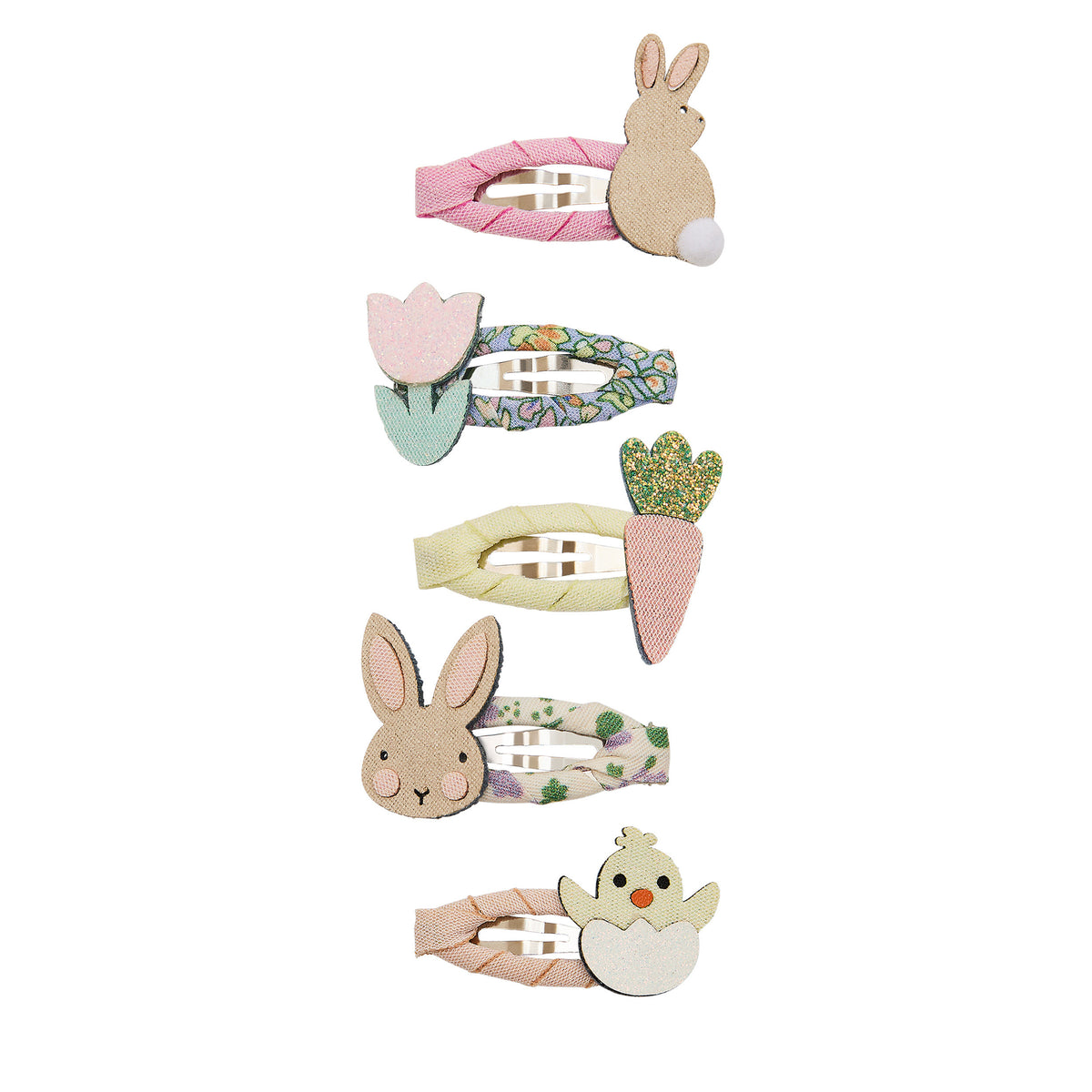 Mimi and Lula - Bunny and Chick Clic Clacs — front view flat lay