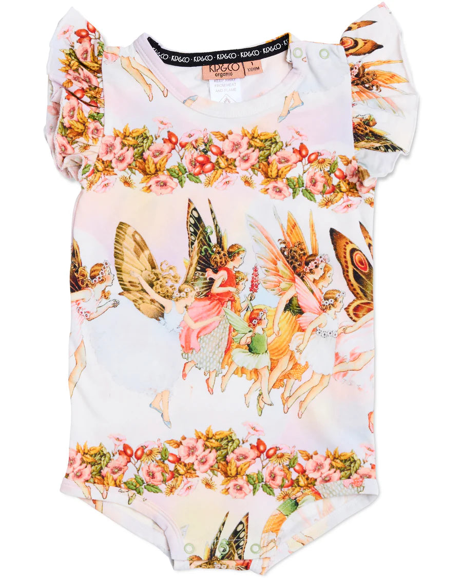 Kip and Co Fairyland organic frill romper - additional view