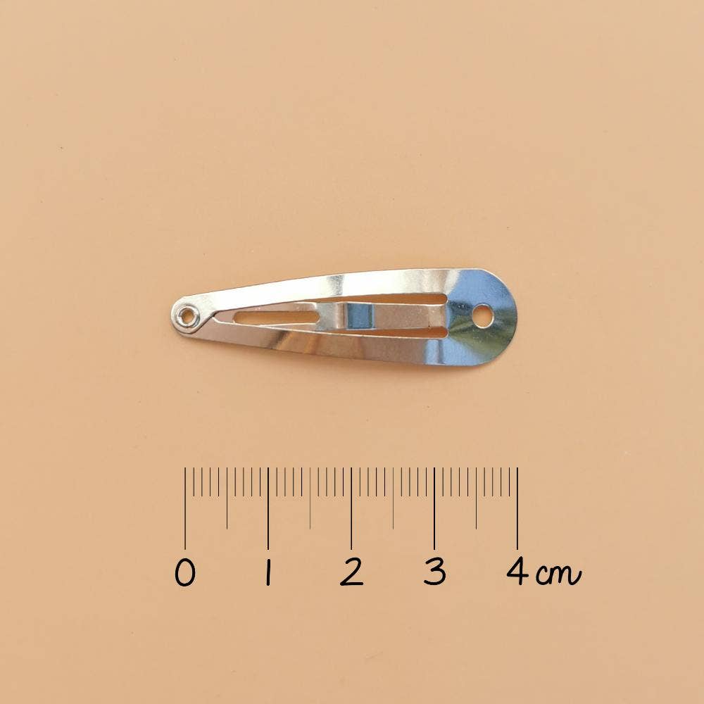 Luciole et Petit Pois - Rabbit hair clip - Gold glitter — back view flat lay
