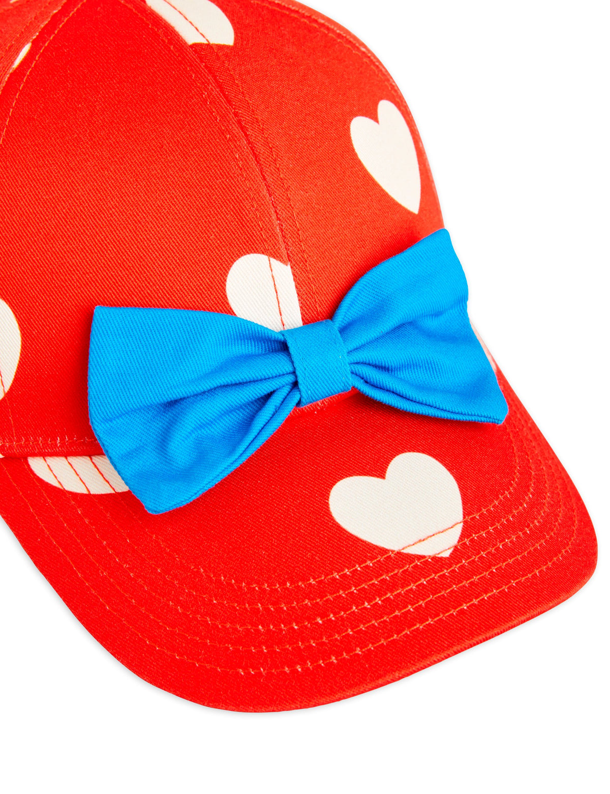 Mini Rodini - Hearts aop bow cap — product detail shot