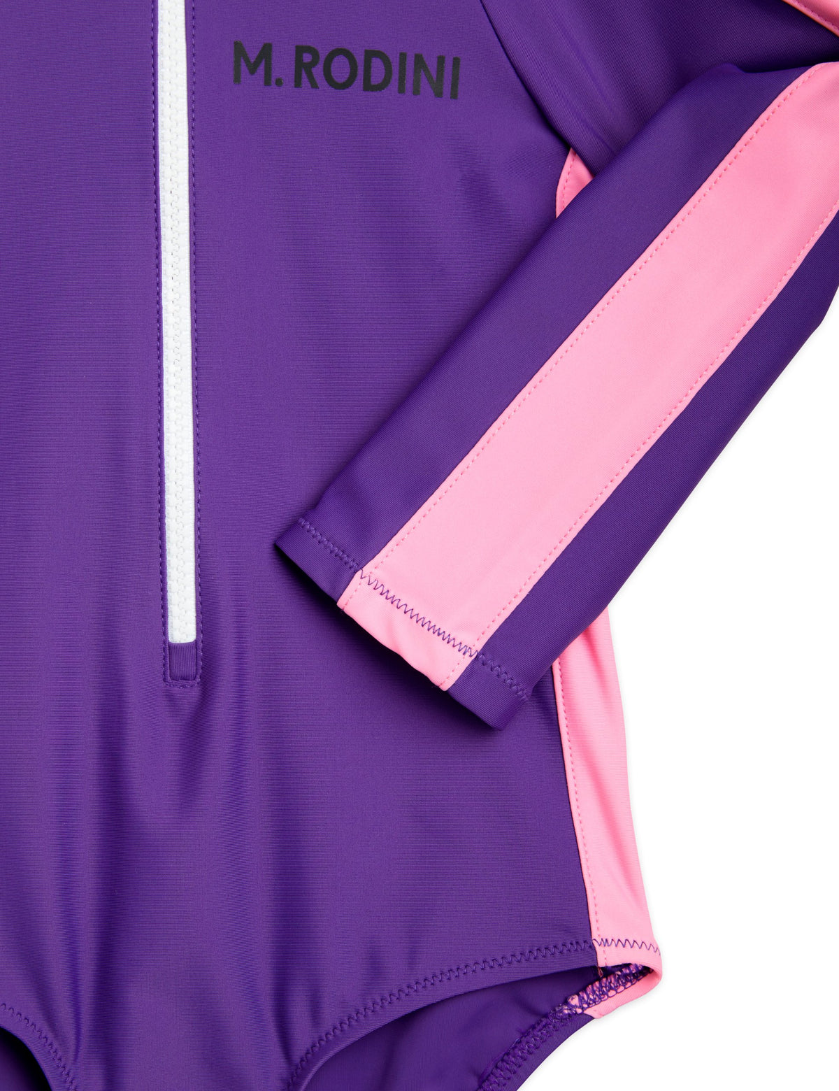 Mini Rodini - Stripe ls uv swimsuit — back view flat lay