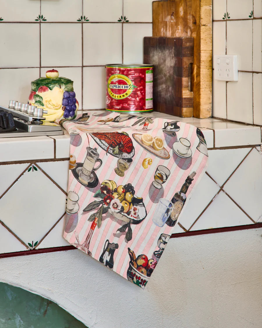 Kip and Co Margaret Preston Still Life tea towel - folded view