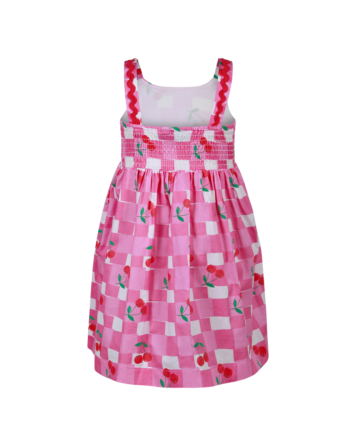 Rock Your Baby - Gingham Cherry Picnic Dress — side view