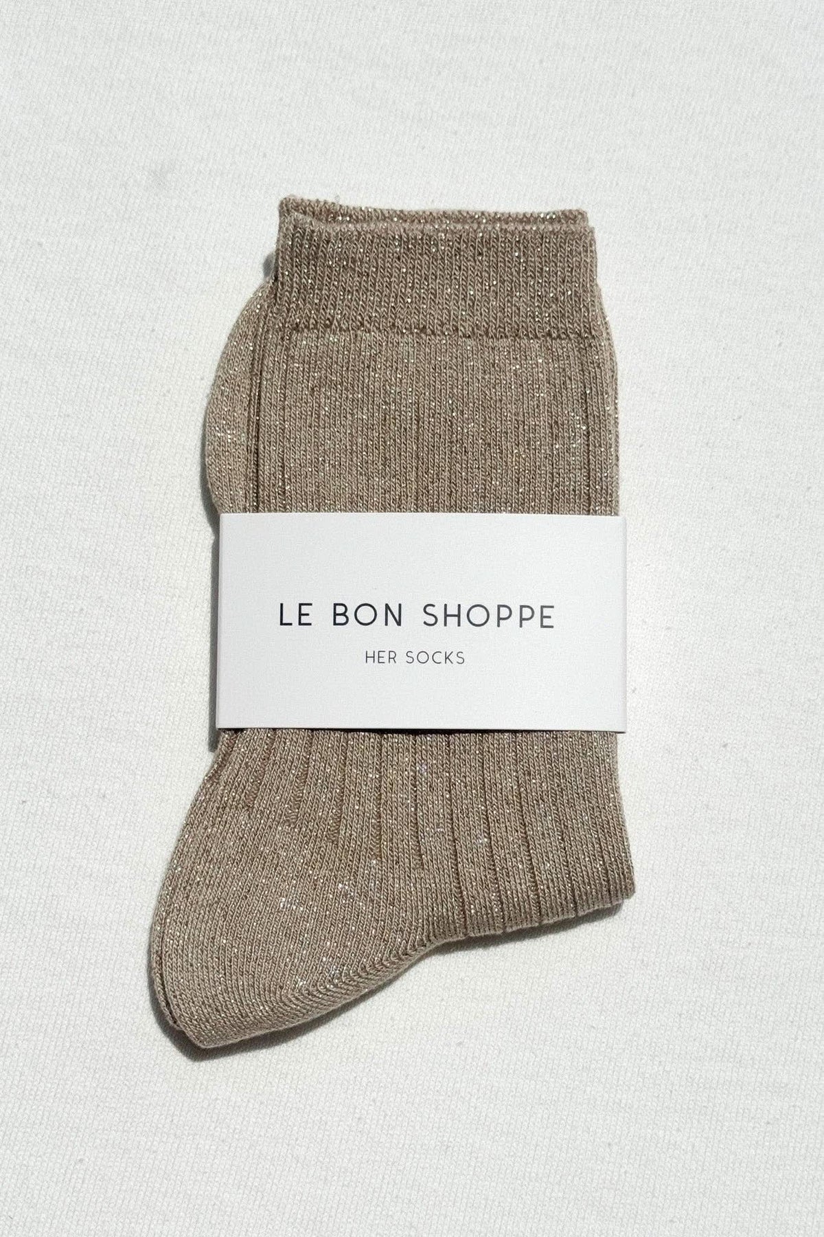 Le Bon Shoppe Her Socks Modal Lurex Ash Glitter - lifestyle styled