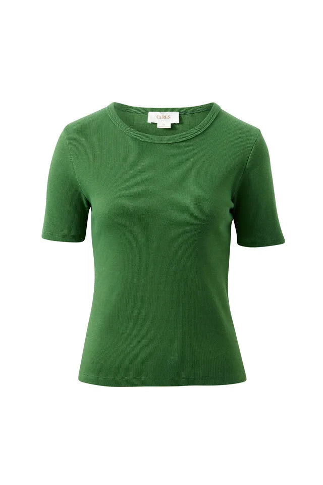 Ceres Life - Luella Rib Tee — front view flat lay