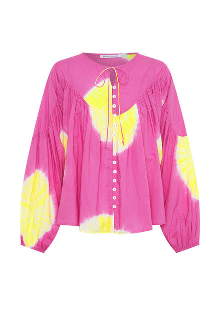 Bohemian Traders - Sphere smock blouse — styled lifestyle shot