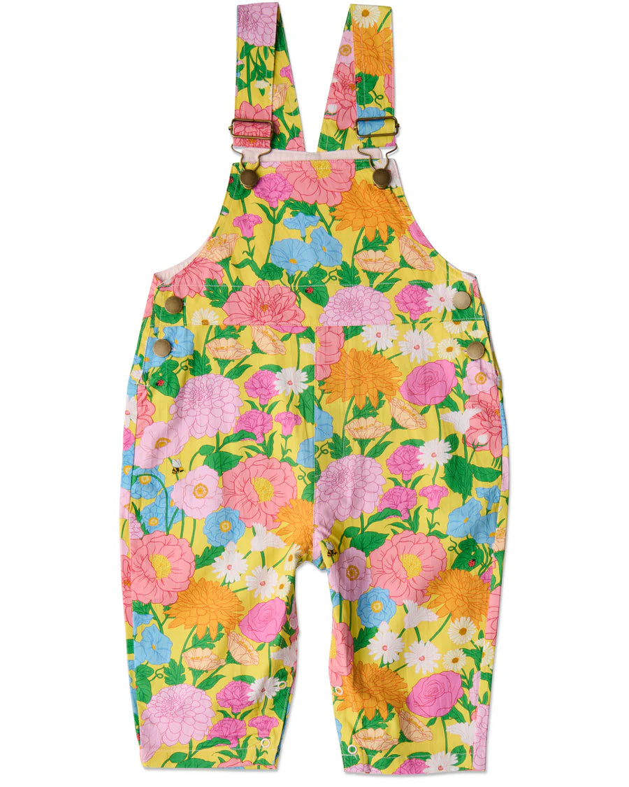 Kip and Co Follow the Sun Baby Cotton Drill Overalls - product flatlay