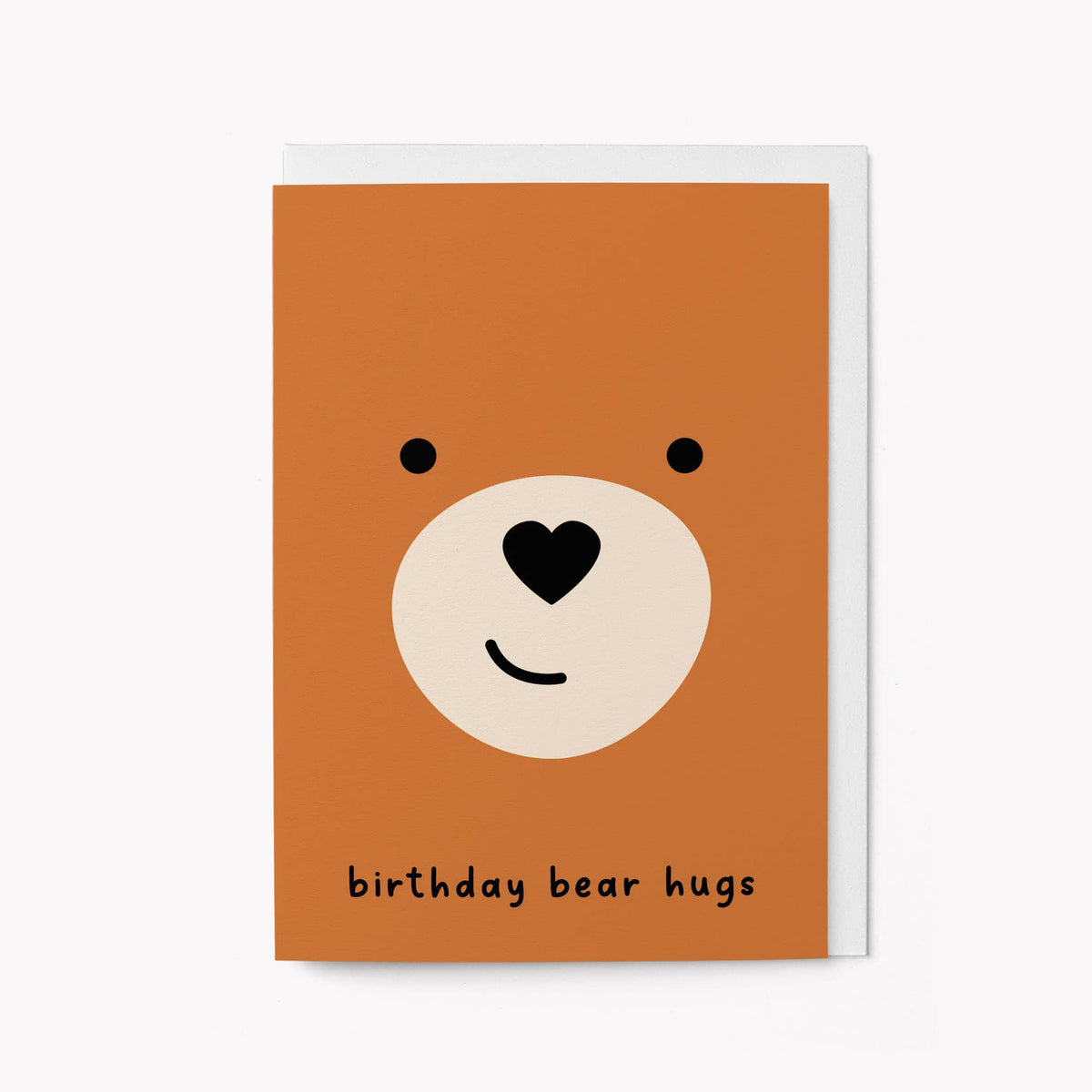 Graphic Factory - Birthday bear hug - Greeting Card — front view flat lay