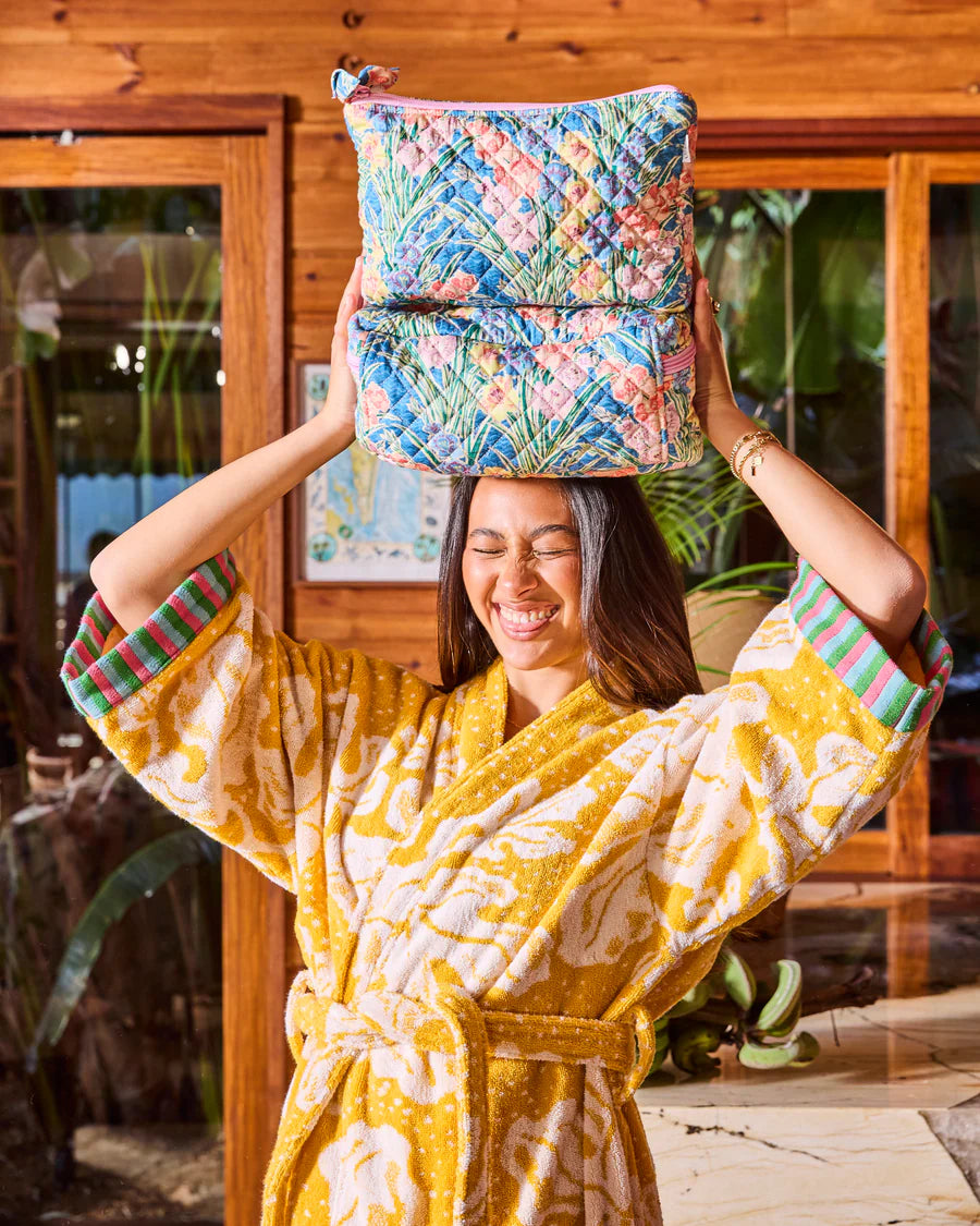 Kip and Co Anna Spiro Gladiolus quilted purse - lifestyle styled