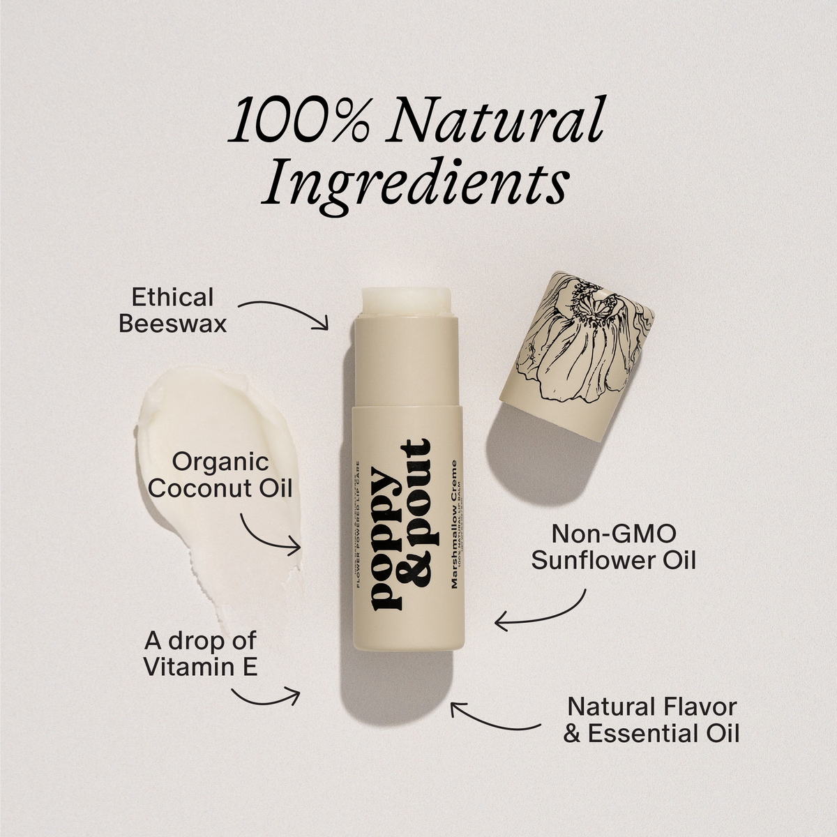 Poppy and Pout Marshmallow Creme scrub and balm - texture detail