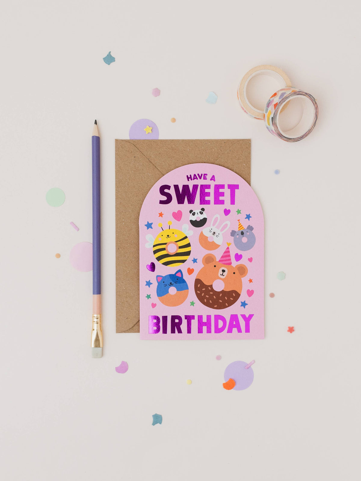 Mifkins | Donut Animal Kids Birthday Card