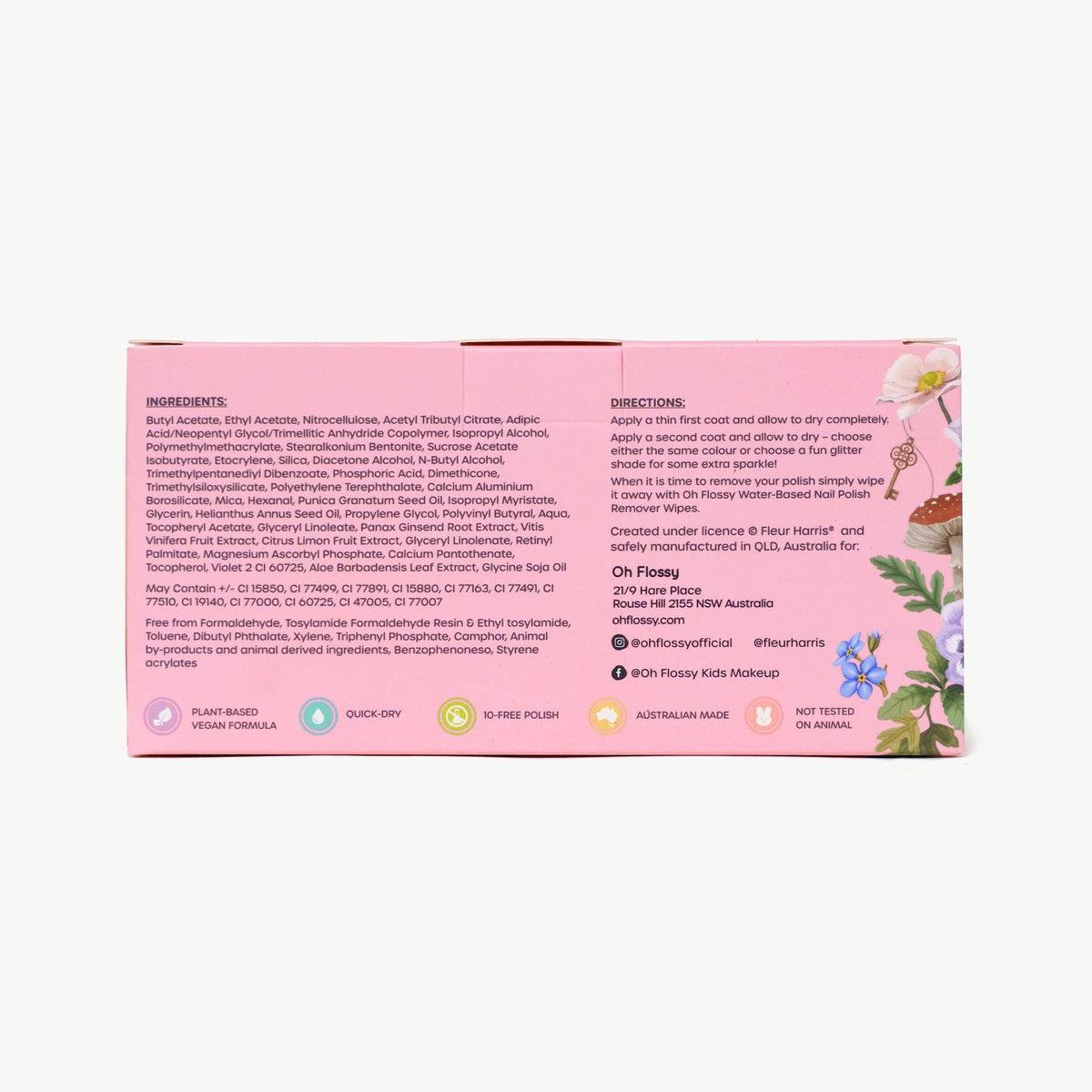 Oh Flossy x Fleur Harris Garden of Dreams Nail Polish Set - child painting nails
