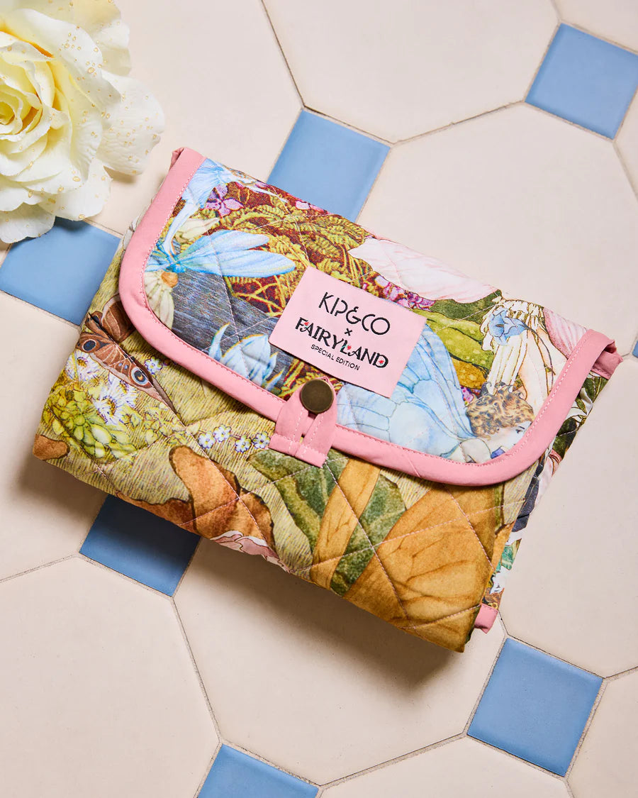 Kip and Co x Fairyland Fairy Garden Baby Change Mat - product flatlay