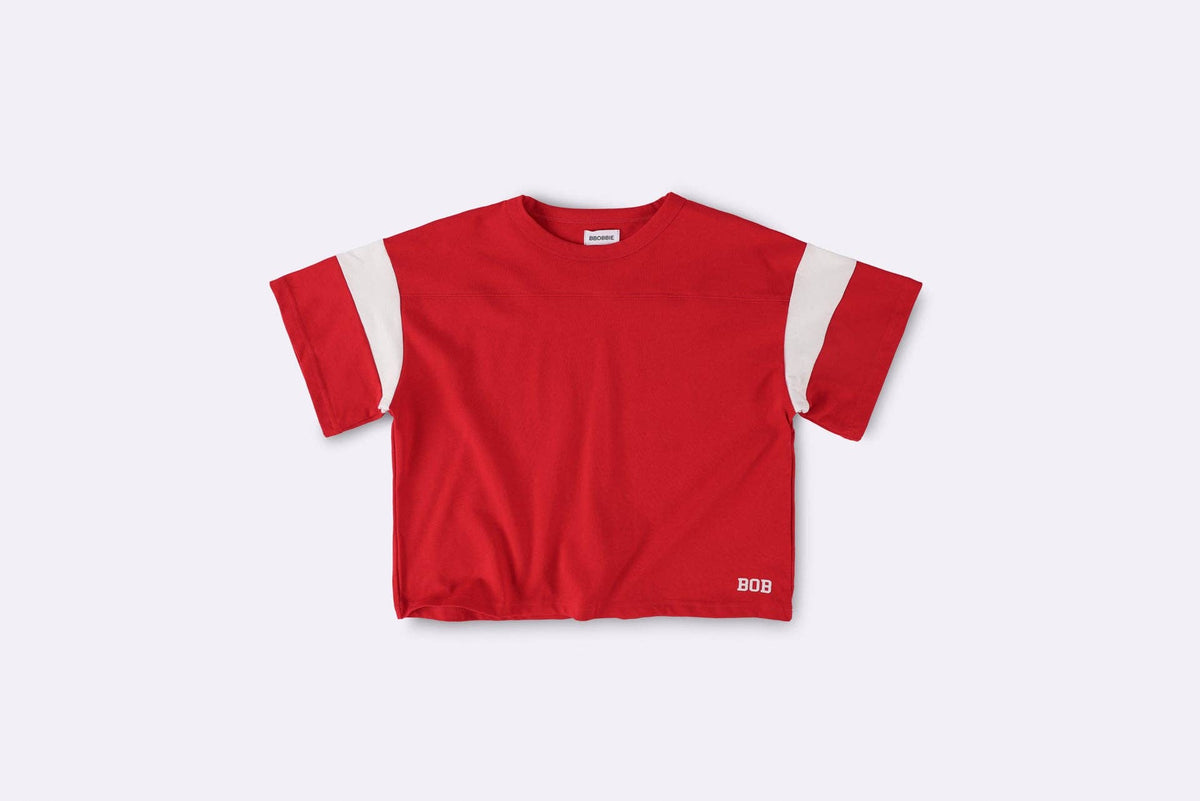 BBOBBIE - 07 Tee in Red — front view flat lay