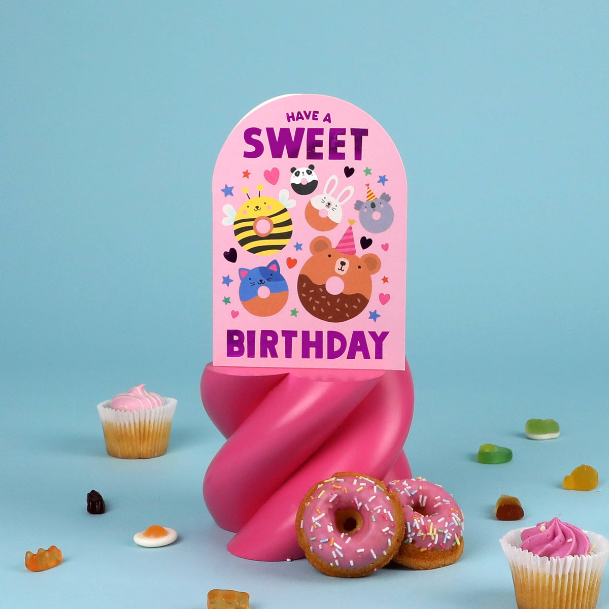 Mifkins | Donut Animal Kids Birthday Card