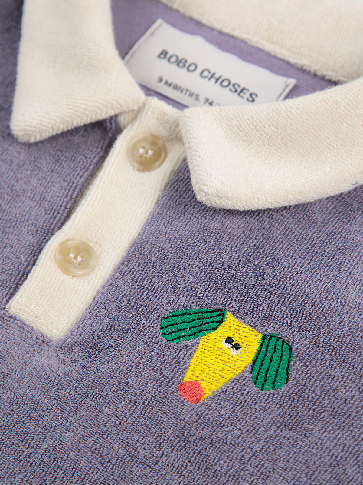 Bobo Choses BABY - Happy Dog terry cloth polo SS25 — styled lifestyle shot