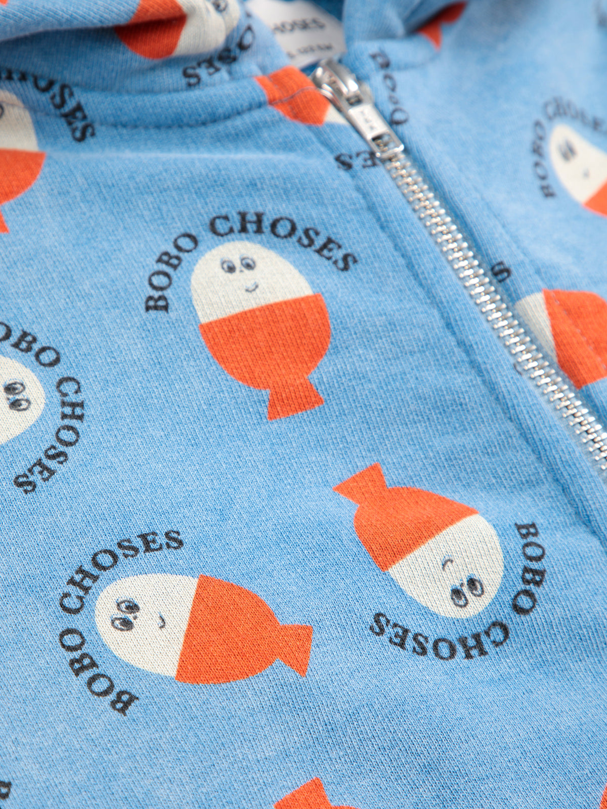 Bobo Choses - Morning Egg zipped hoodie SS25 — side view
