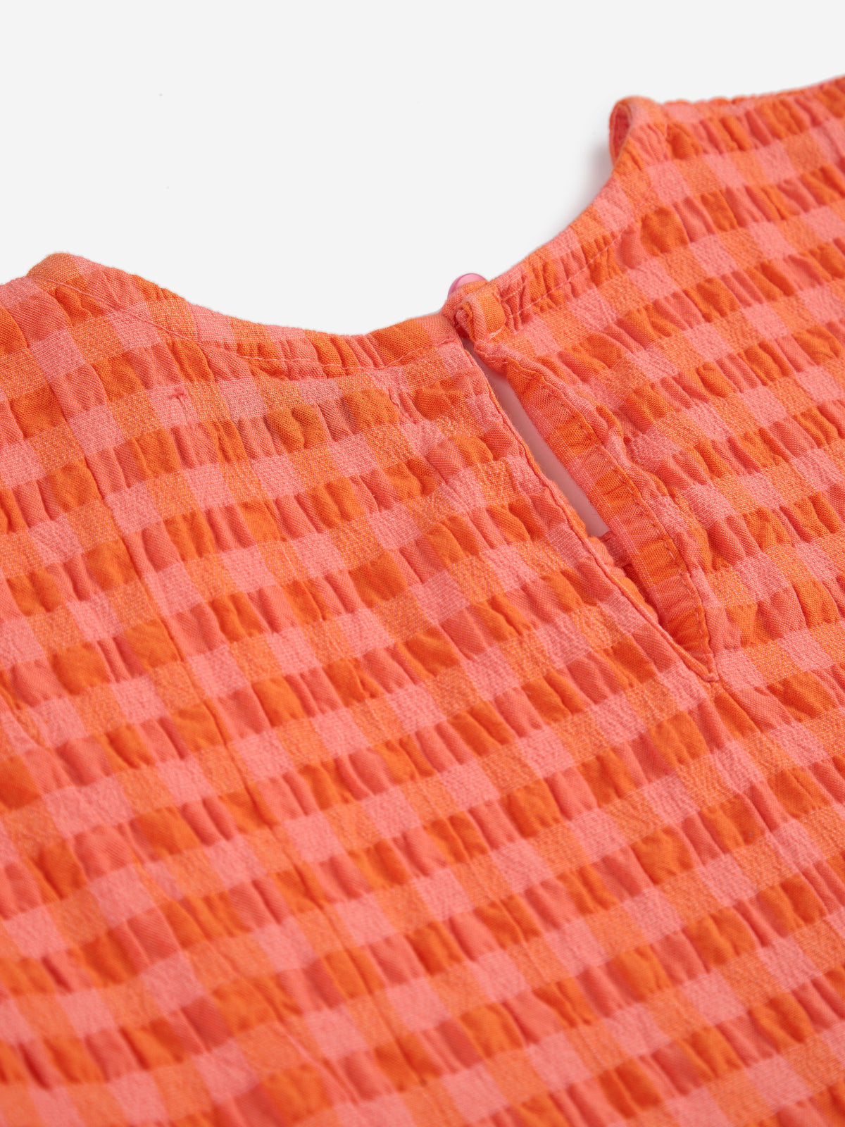 Bobo Choses - Vichy woven dress SS25 — side view