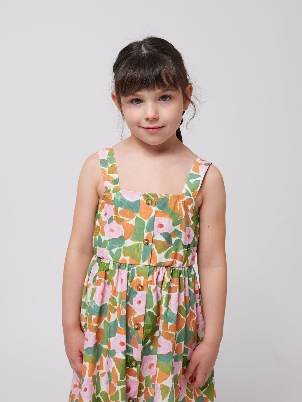 Bobo Choses - Floral strap dress SS25 — close-up detail
