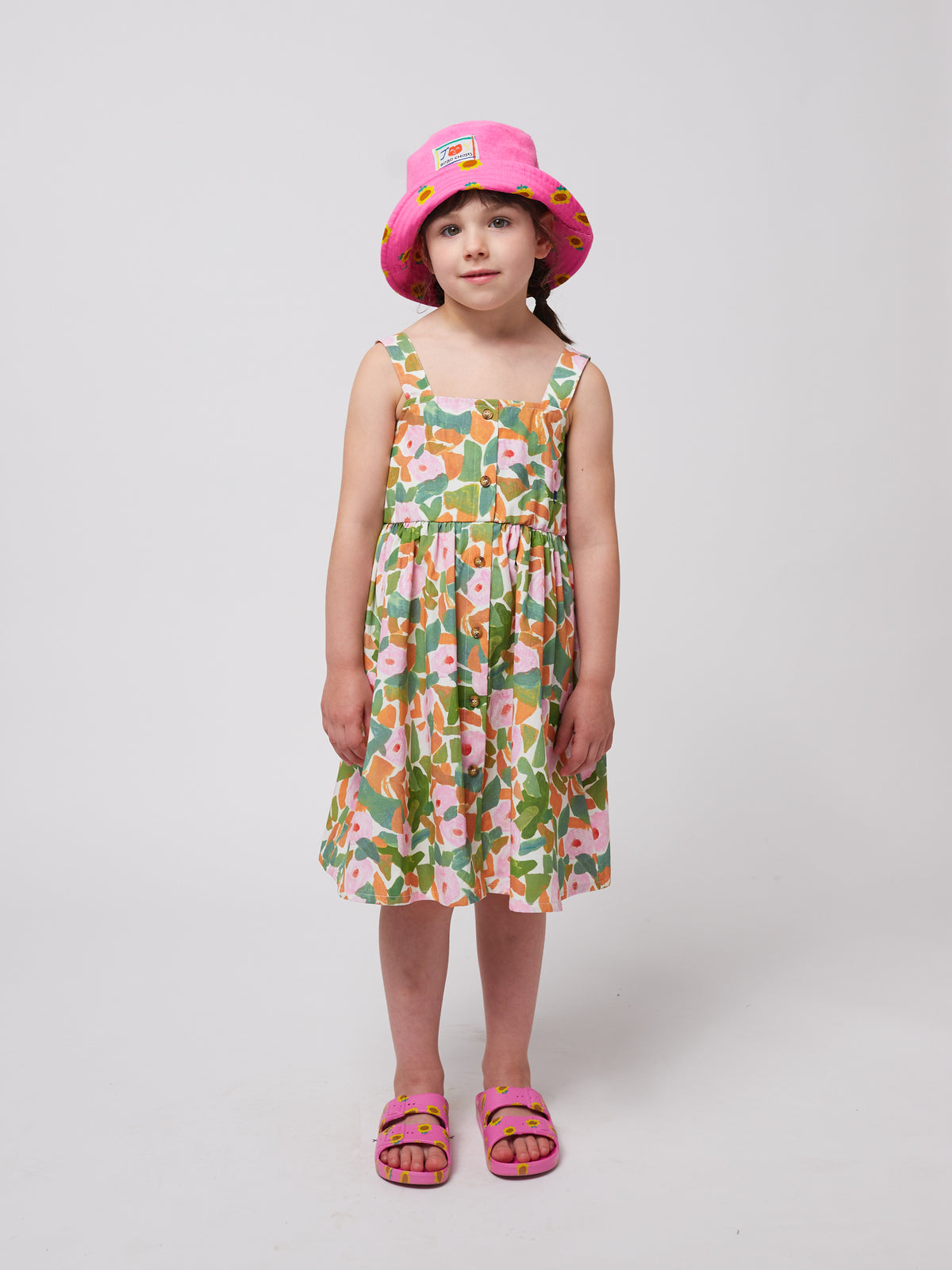 Bobo Choses - Floral strap dress SS25 — product detail shot
