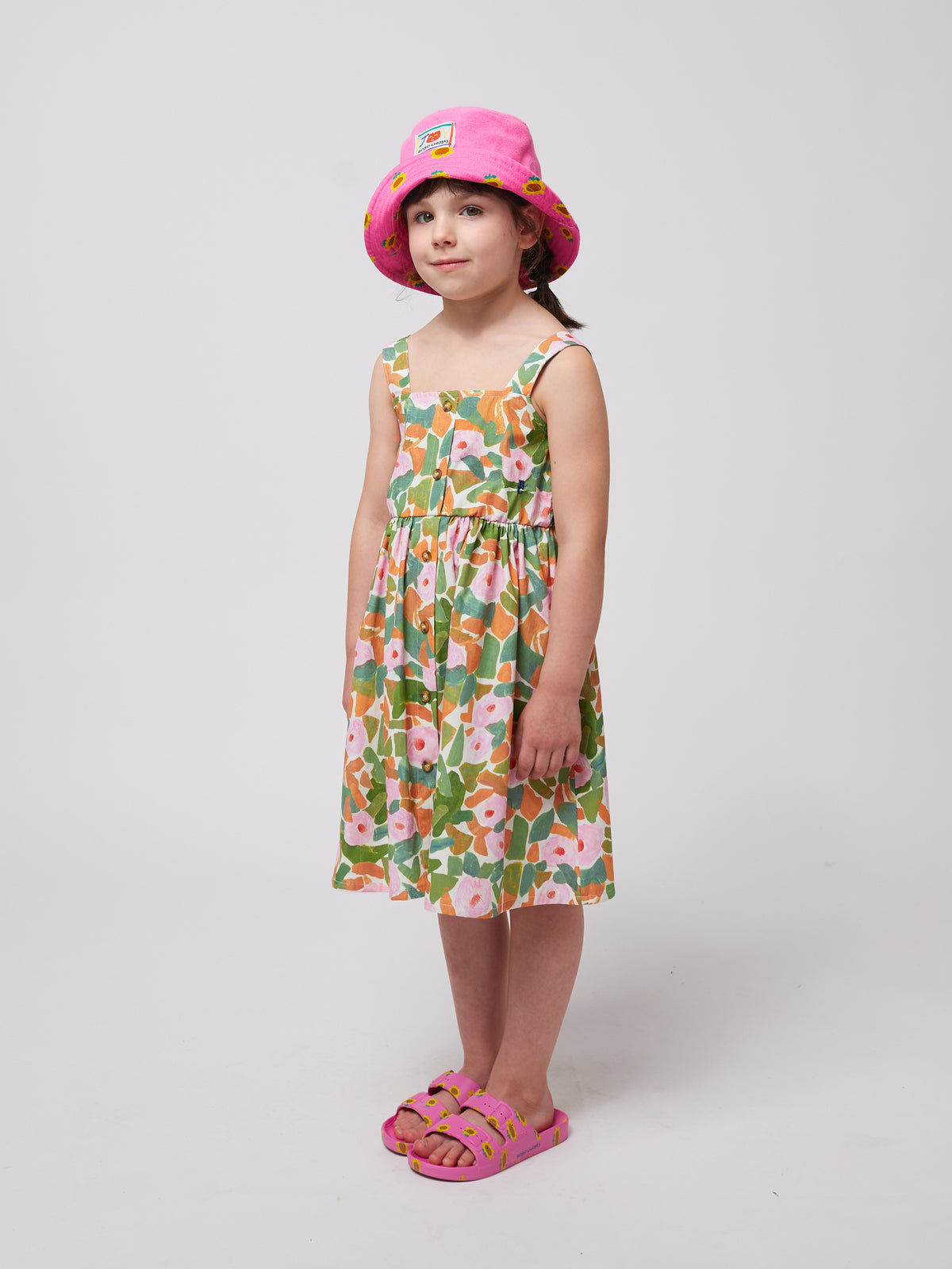 Bobo Choses - Floral strap dress SS25 — styled lifestyle shot