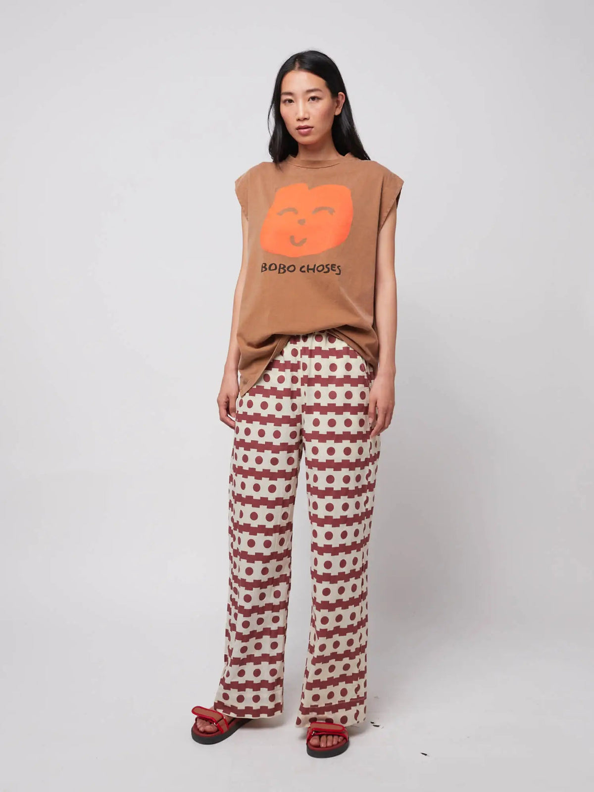 Bobo Choses WOMAN - Geometric print wide-leg trousers — product detail shot