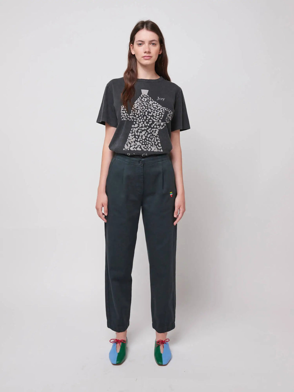 Bobo Choses WOMAN - Pleated straight leg trousers — back view flat lay