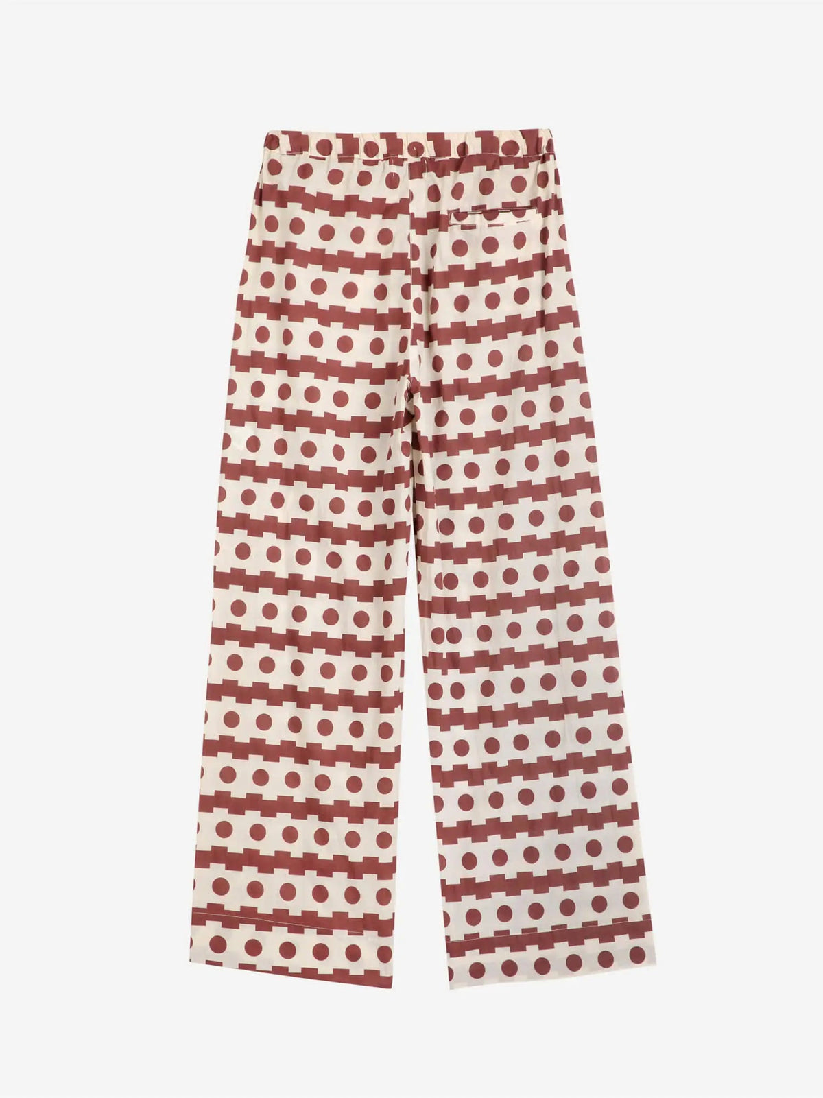 Bobo Choses WOMAN - Geometric print wide-leg trousers — back view flat lay