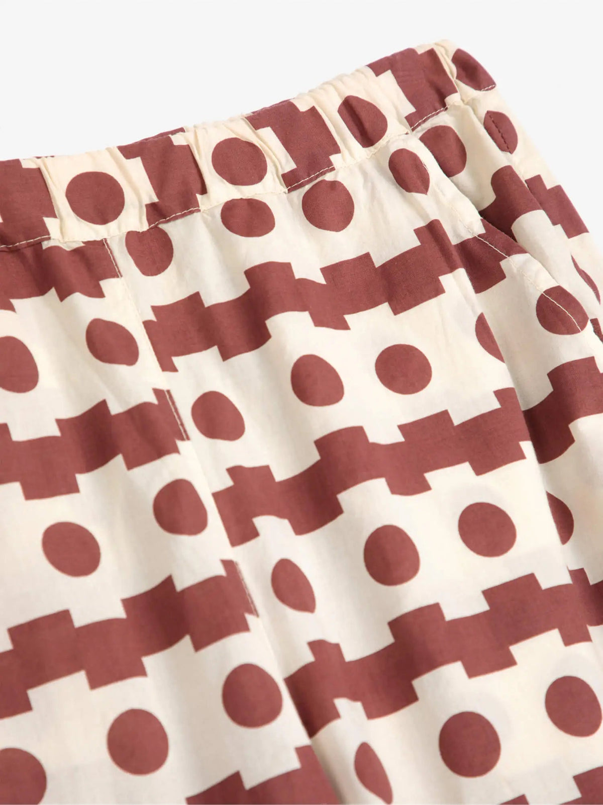 Bobo Choses WOMAN - Geometric print wide-leg trousers — close-up detail