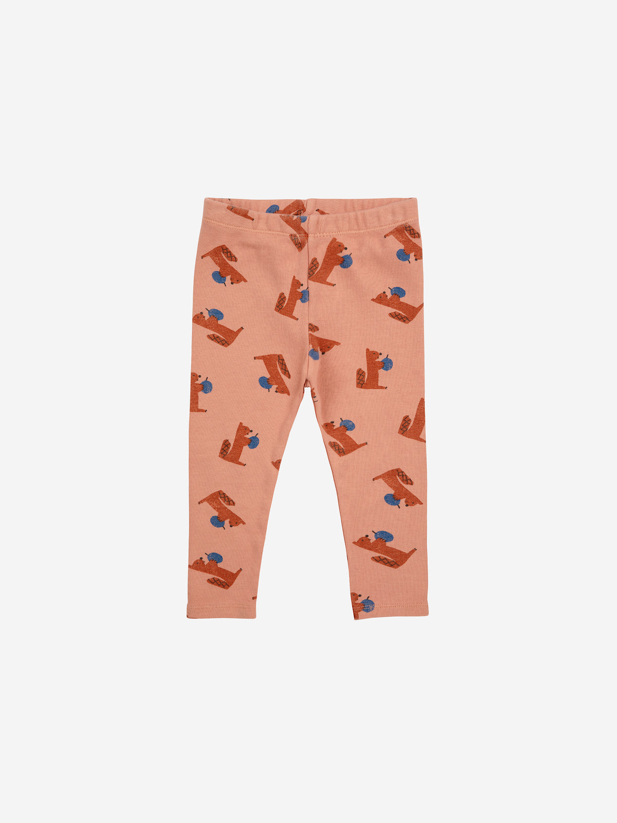 Bobo Choses BABY - Hungry Squirrel all over leggings — front view flat lay