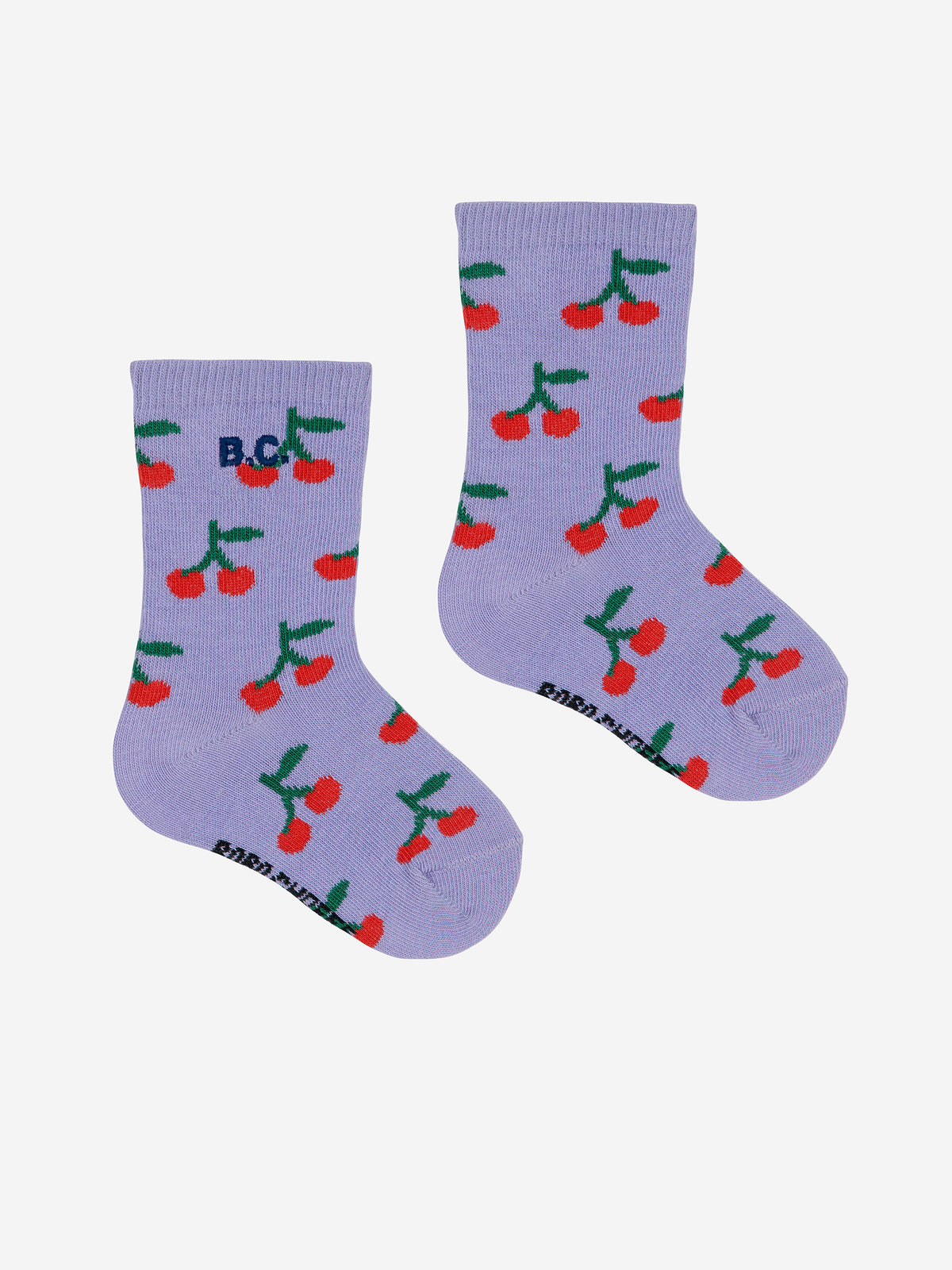 Bobo Choses BABY - Baby Cherry all over short socks — front view flat lay