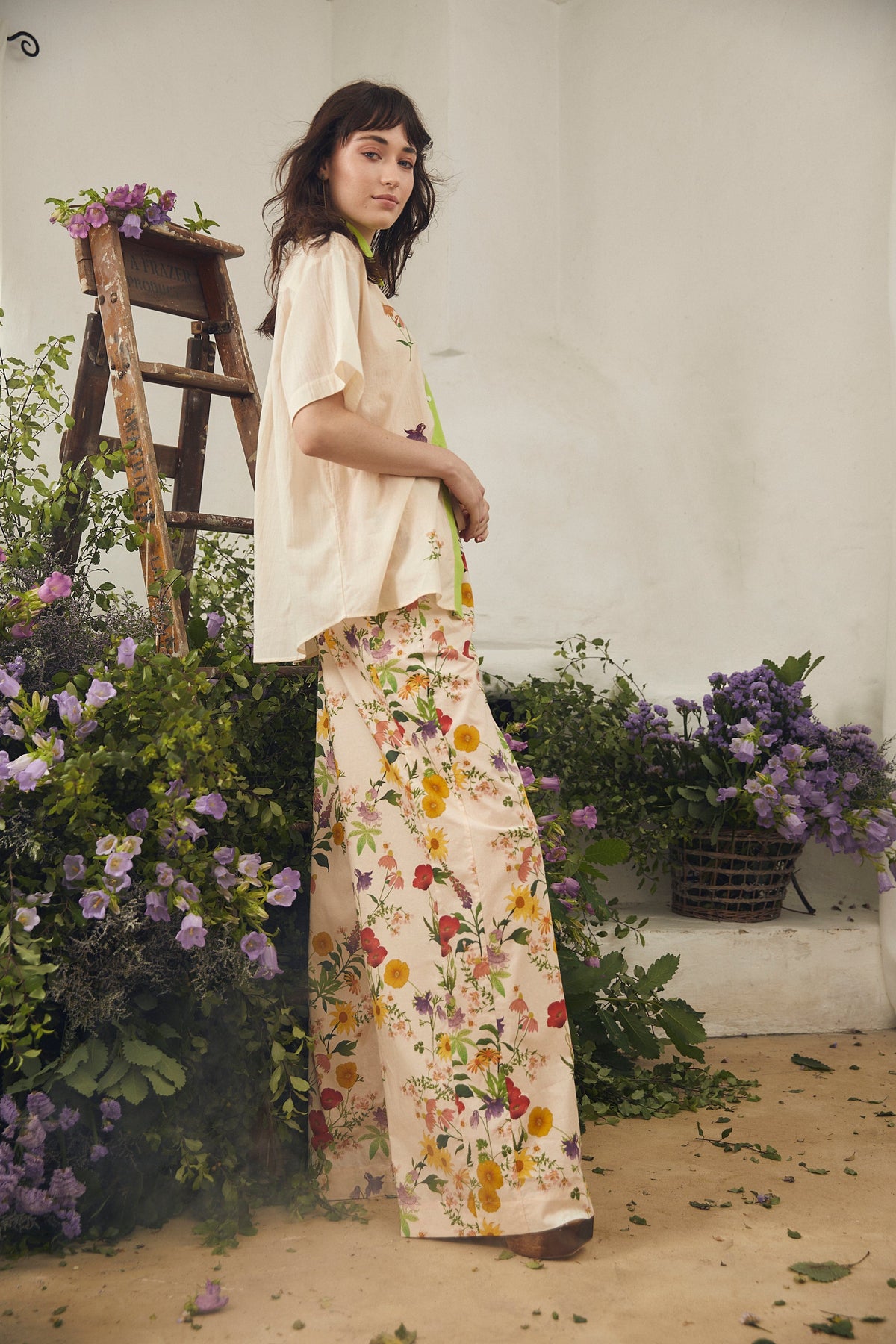 Bohemian Traders - Bee-tanical Short Sleeve Shirt — styled lifestyle shot