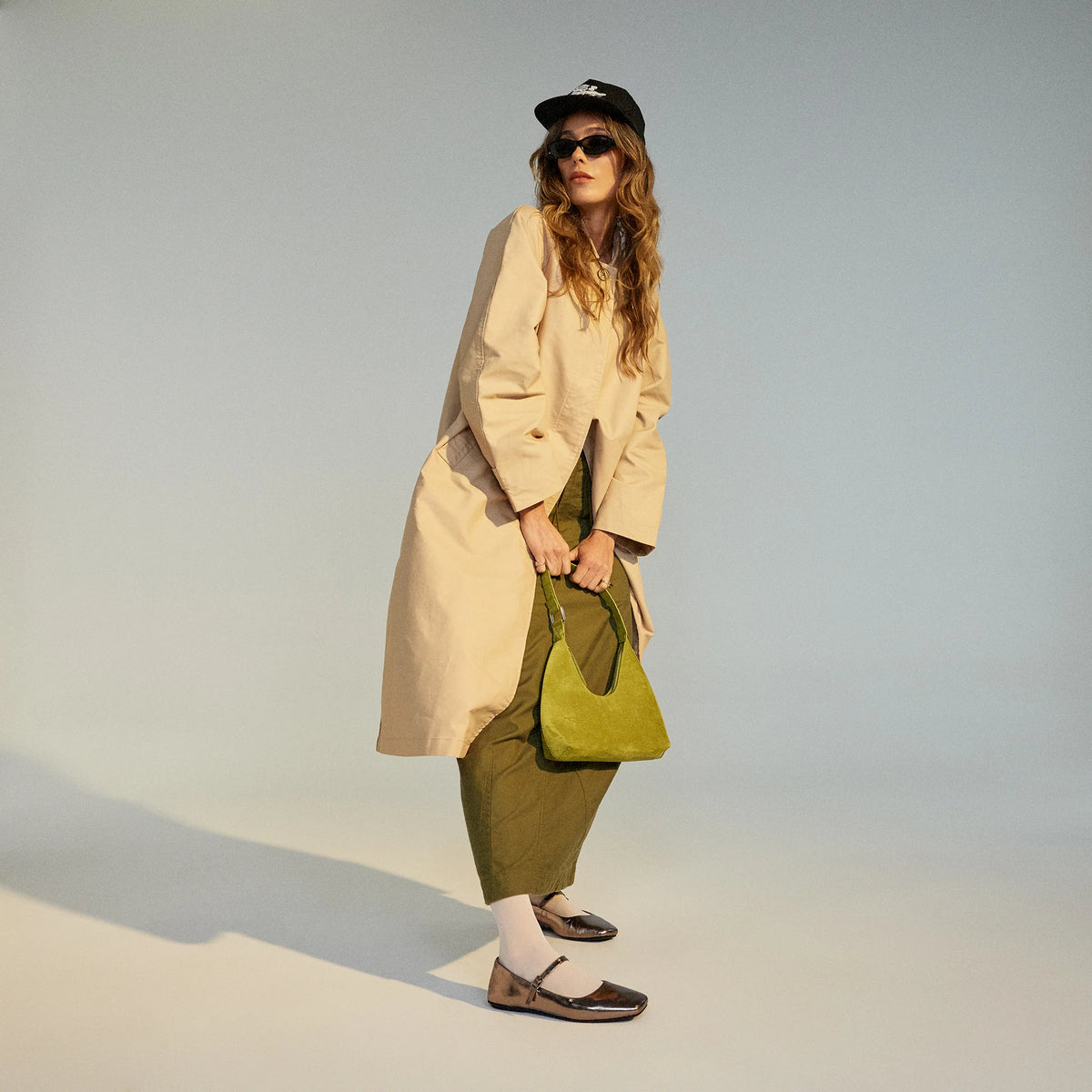 Rollie Nation - Ballet MJ Square Toe Pewter Patent — styled lifestyle shot