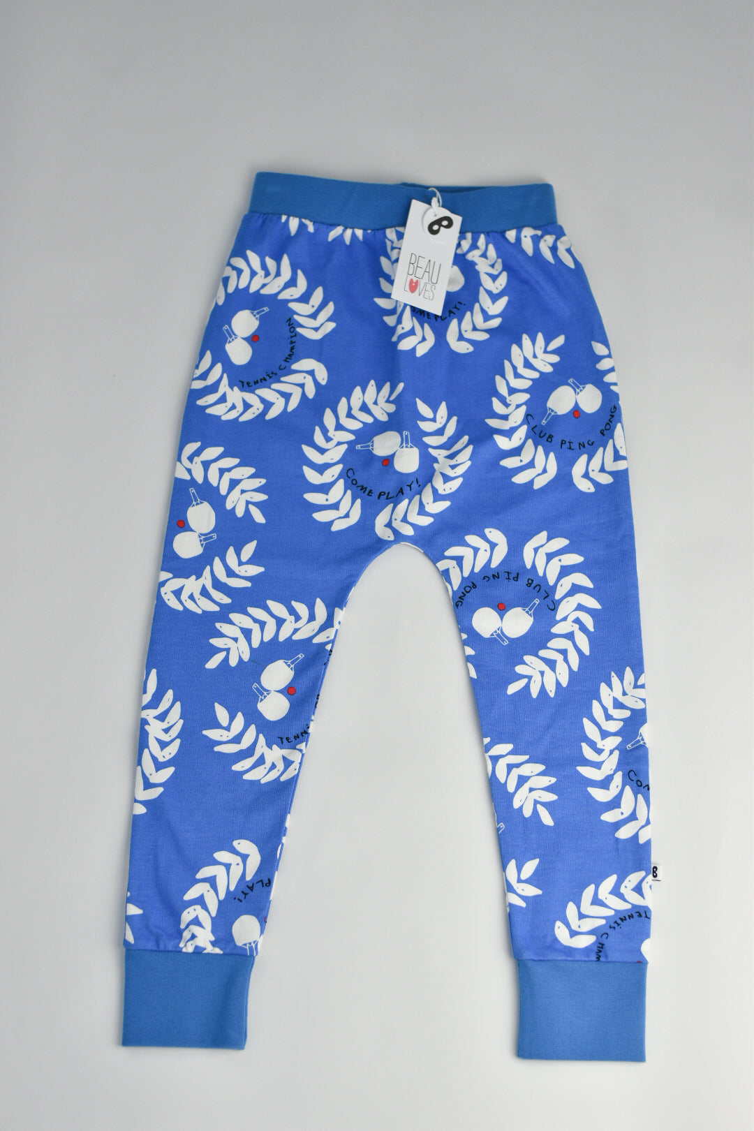 RE LOVED Beau Loves track pants size 4-5 — styled lifestyle shot