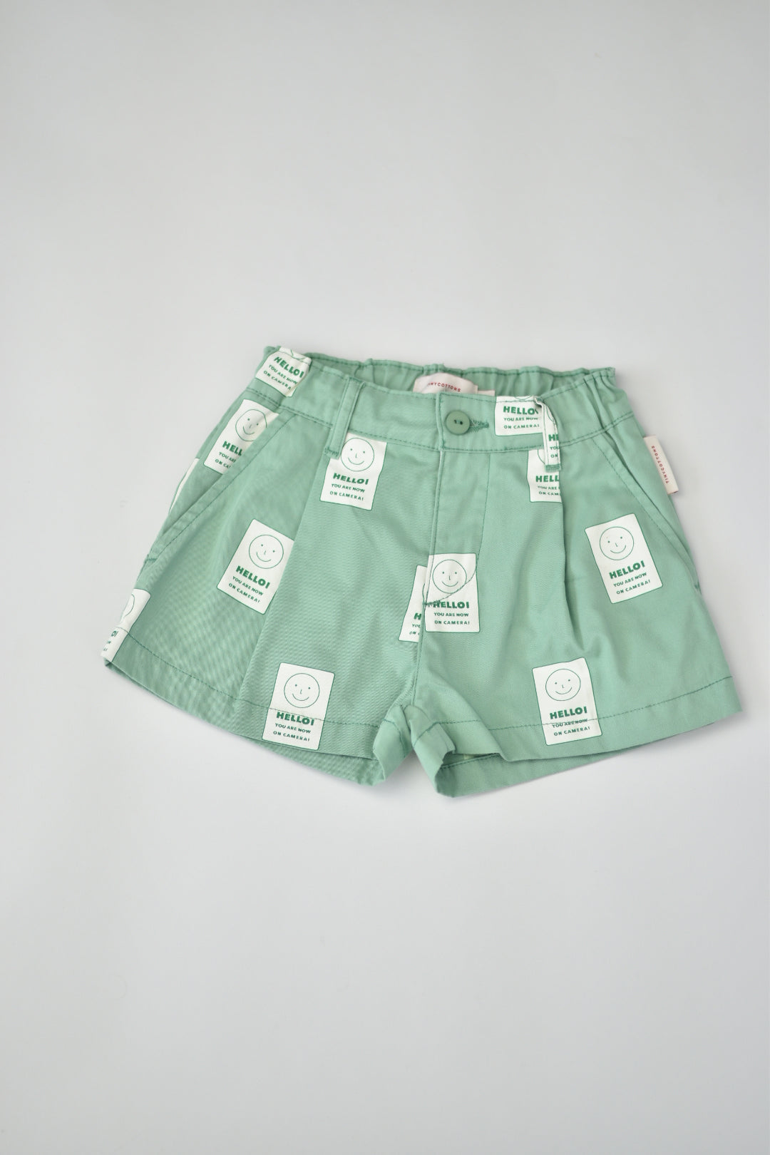 RE LOVED Tiny Cottons shorts size 4 — front view flat lay