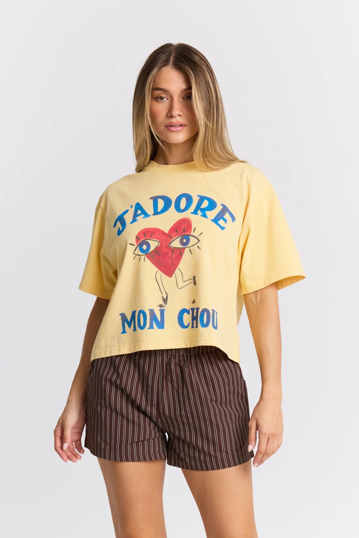 Maku | J'adore Mon Chou Boxy Crop Tee