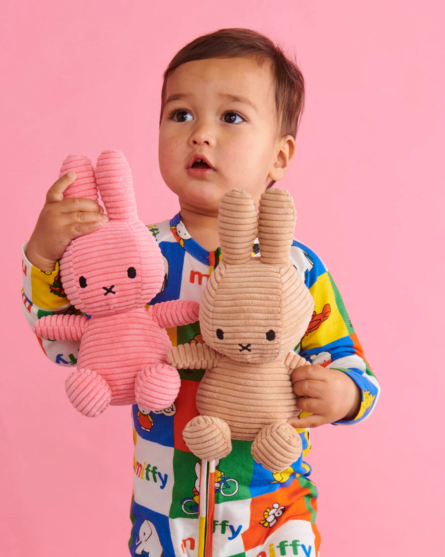 Miffy ECO Corduroy Bubblegum Pink 23cm soft toy - product flatlay