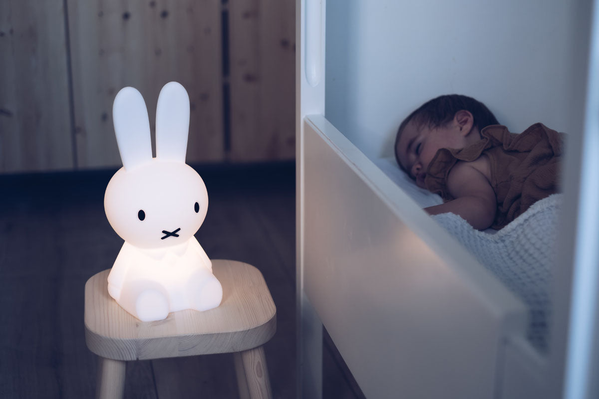 Mr Maria Rechargeable Miffy First Light lamp - front view illuminated