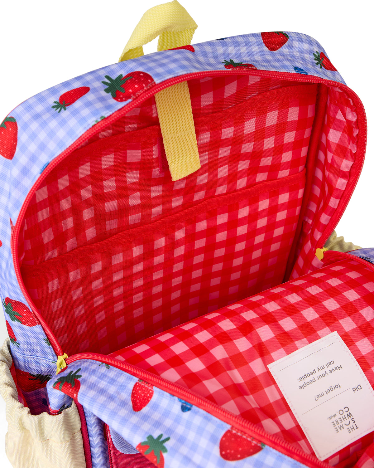 The Somewhere Co Kids Berry Patch Adventure Backpack - interior view