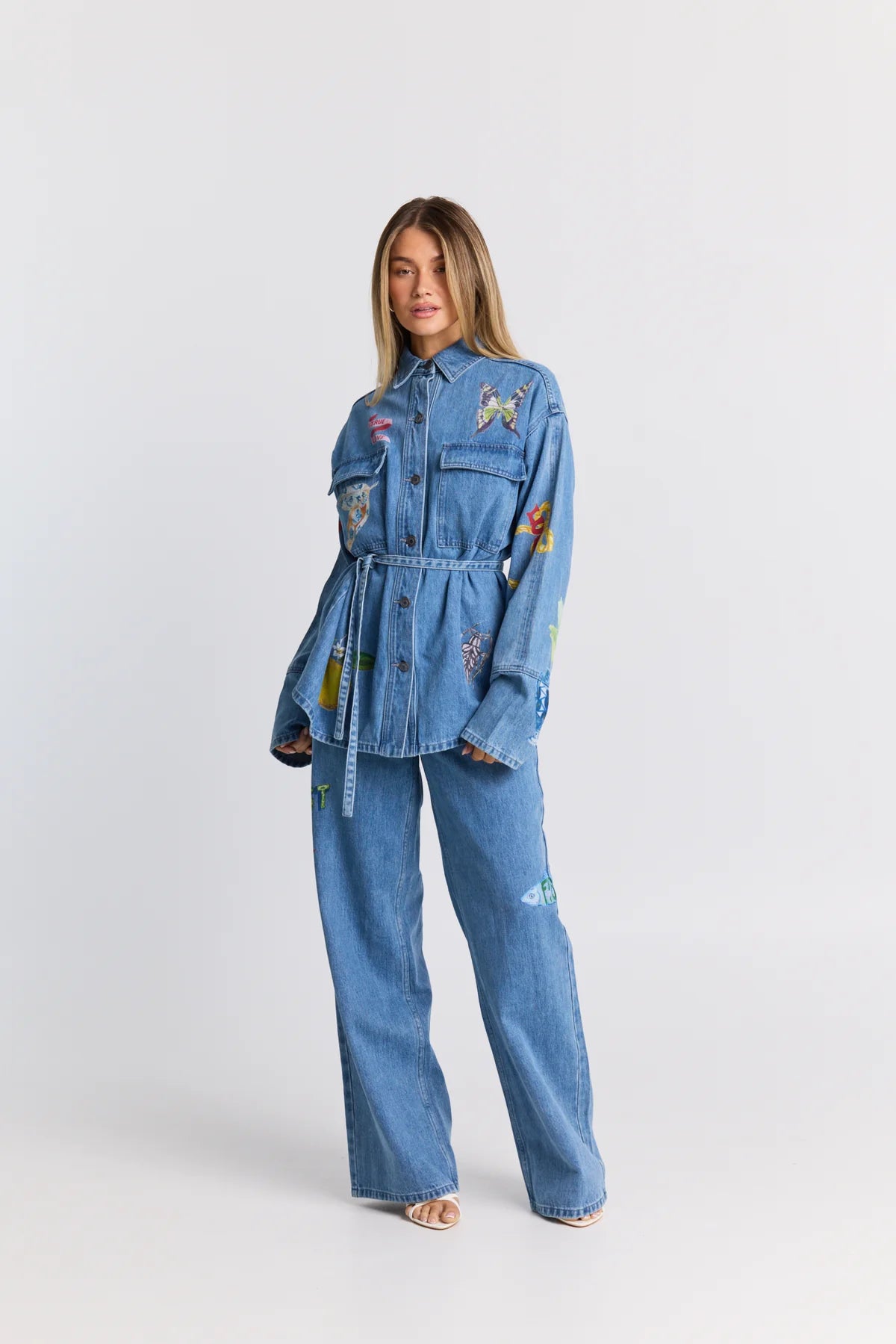 Maku | Tattoo Denim Shacket
