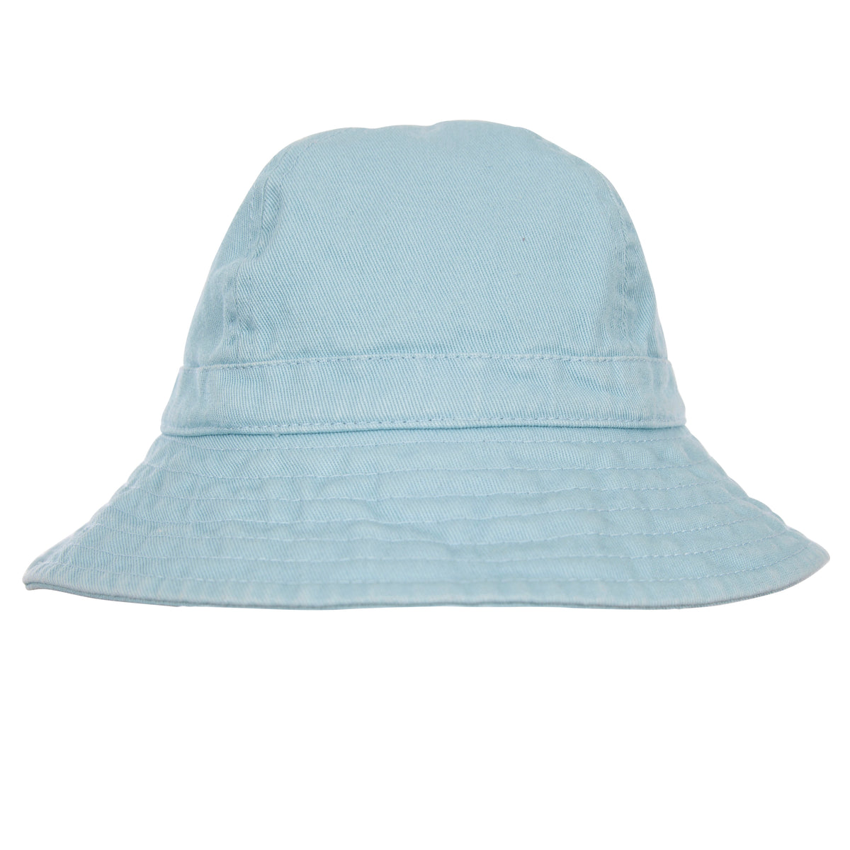 Acorn Baby Blue Wide Brim Infant Hat - product flatlay