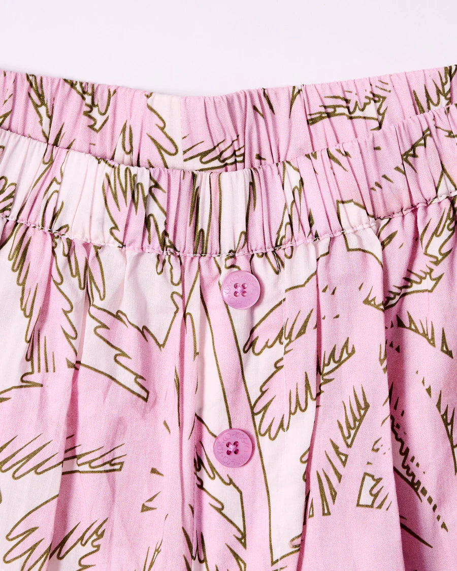 Kip and Co Balmy Palmy pyjama pant - detail close-up