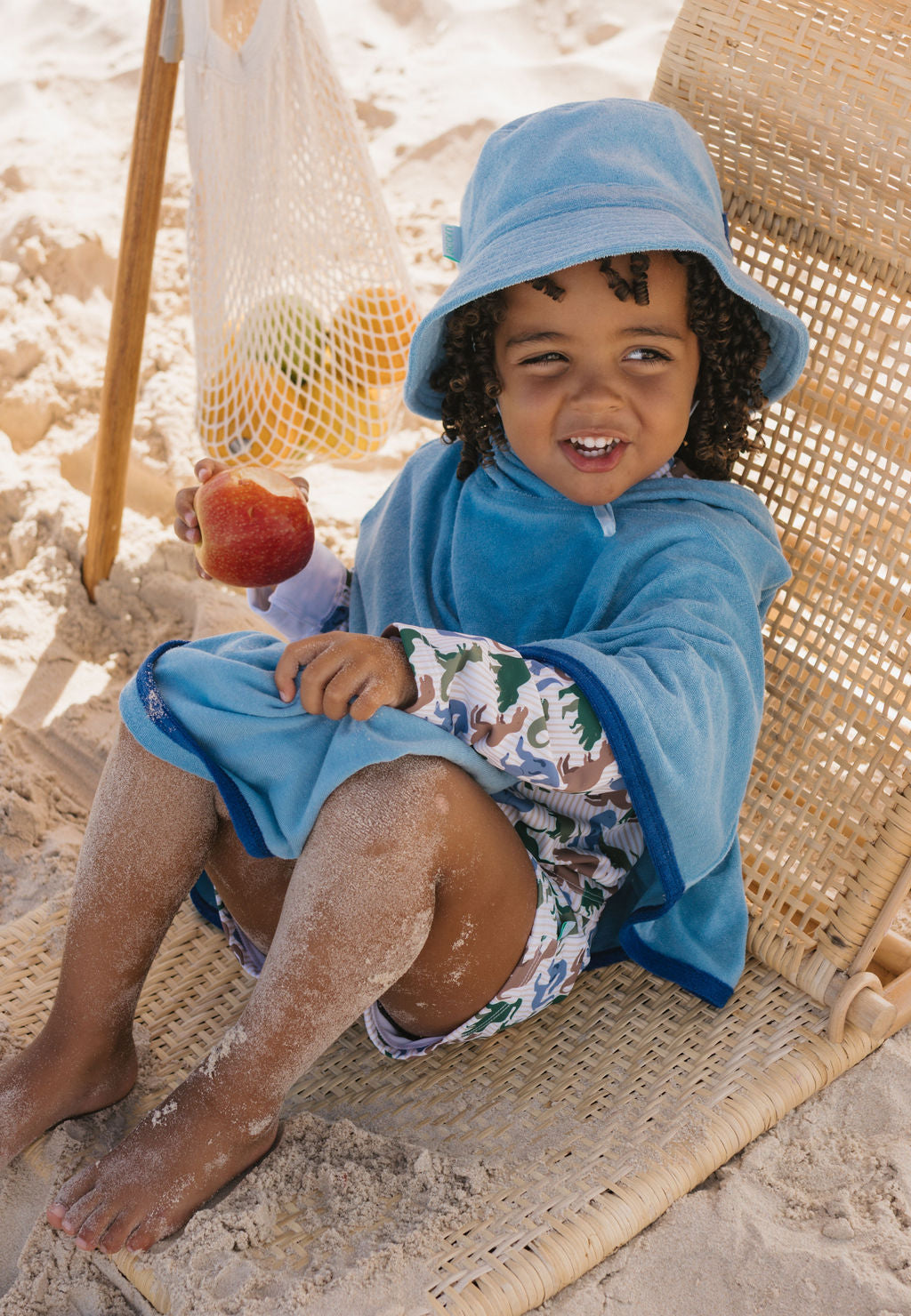 Acorn Terry Toweling Bucket Hat pink - side view on model
