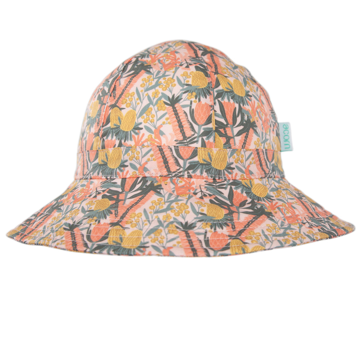 Acorn Native Blooms Wide Brim Hat - product flatlay